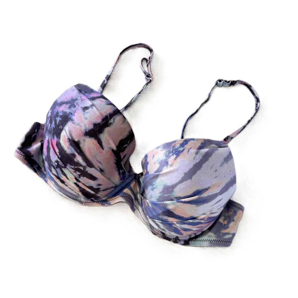 Raisins Adjustable Tie Dye Underwired Push-Up Multicolor Bra XL Extra Large